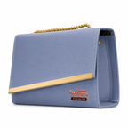 Diagonal-Bar Chain Flap Shoulder Bag