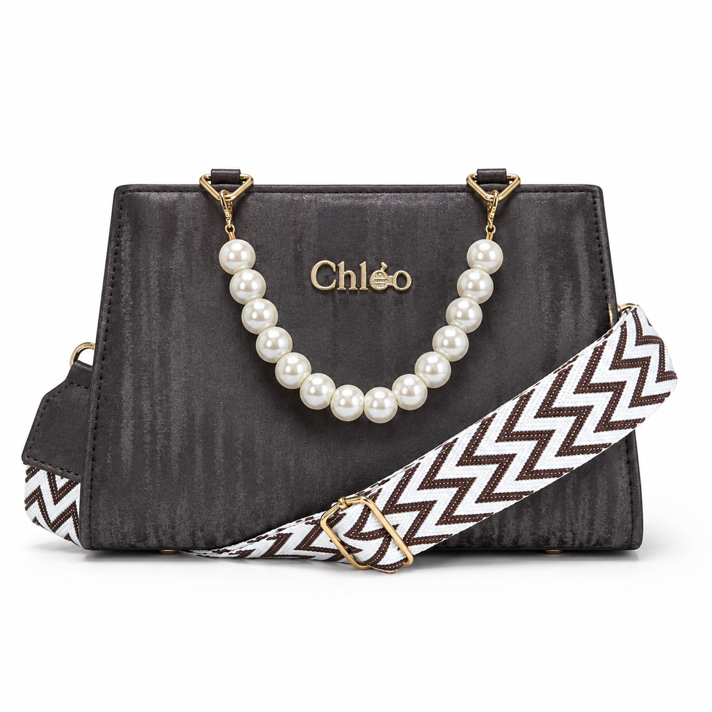 Pearl-Beaded Top-Handle Handbag