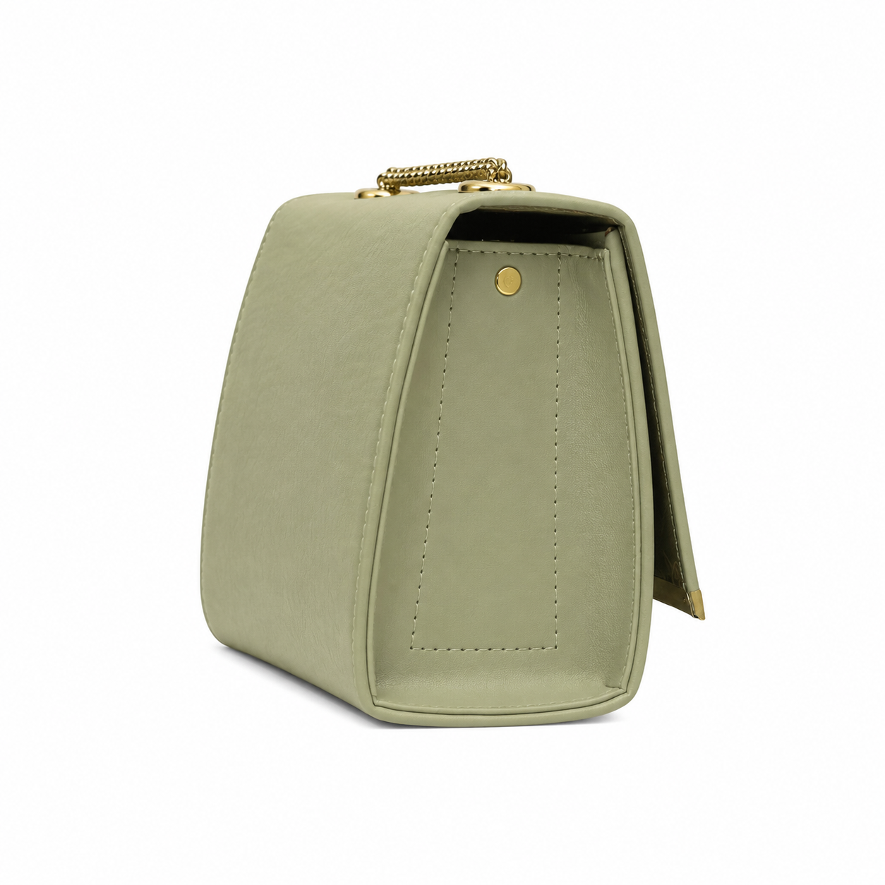 Diagonal-Bar Chain Flap Shoulder Bag