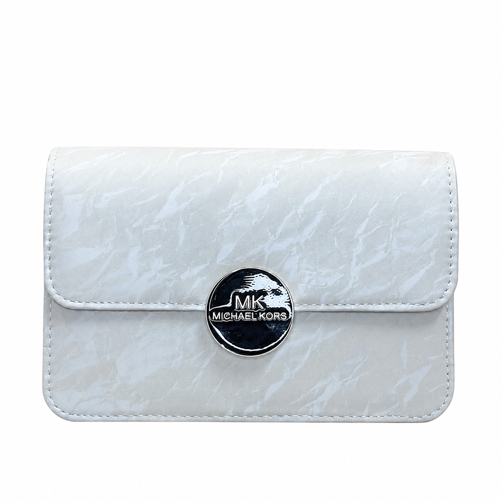Marbled Flap Clutch Bag