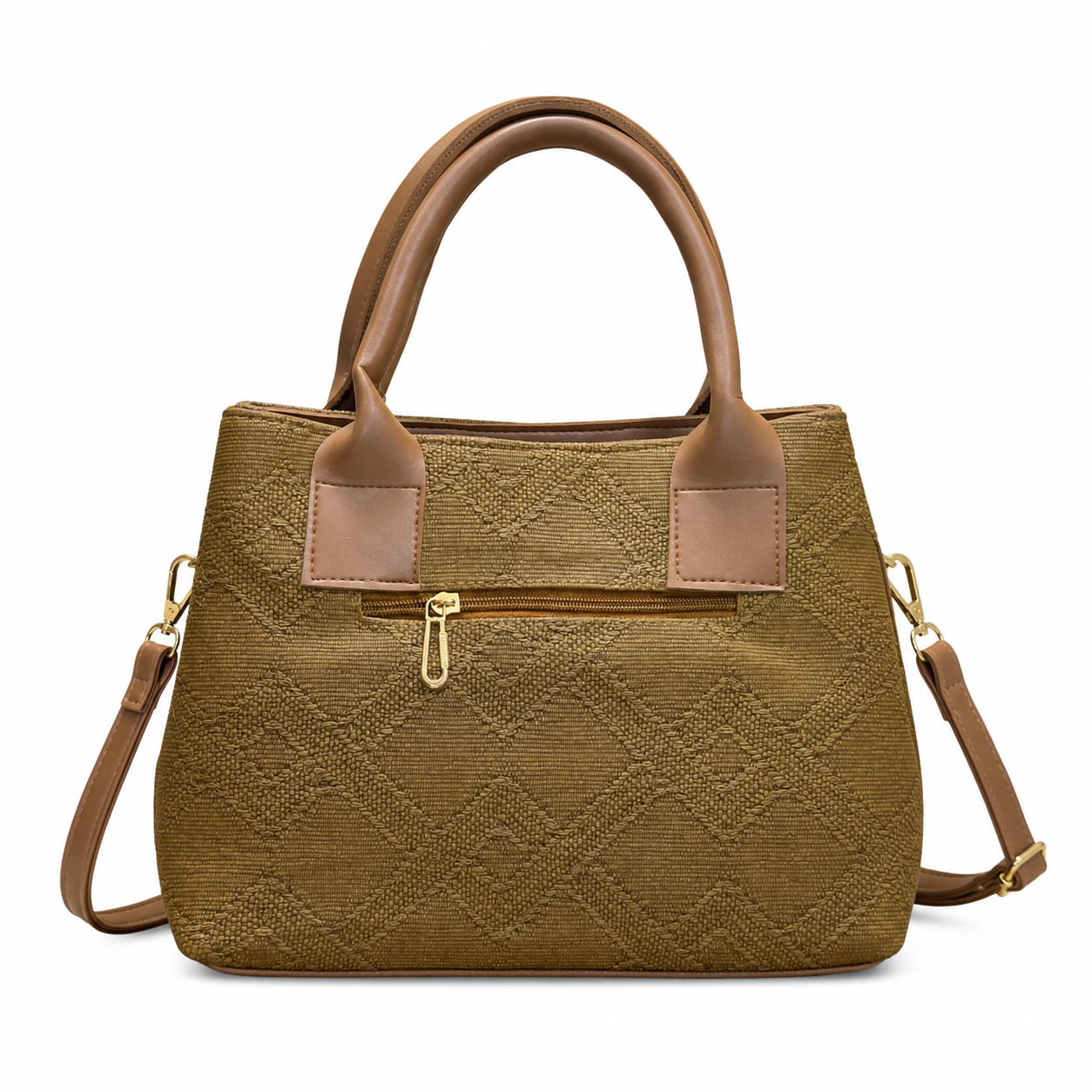 Structured Embossed Mommy Tote Bag