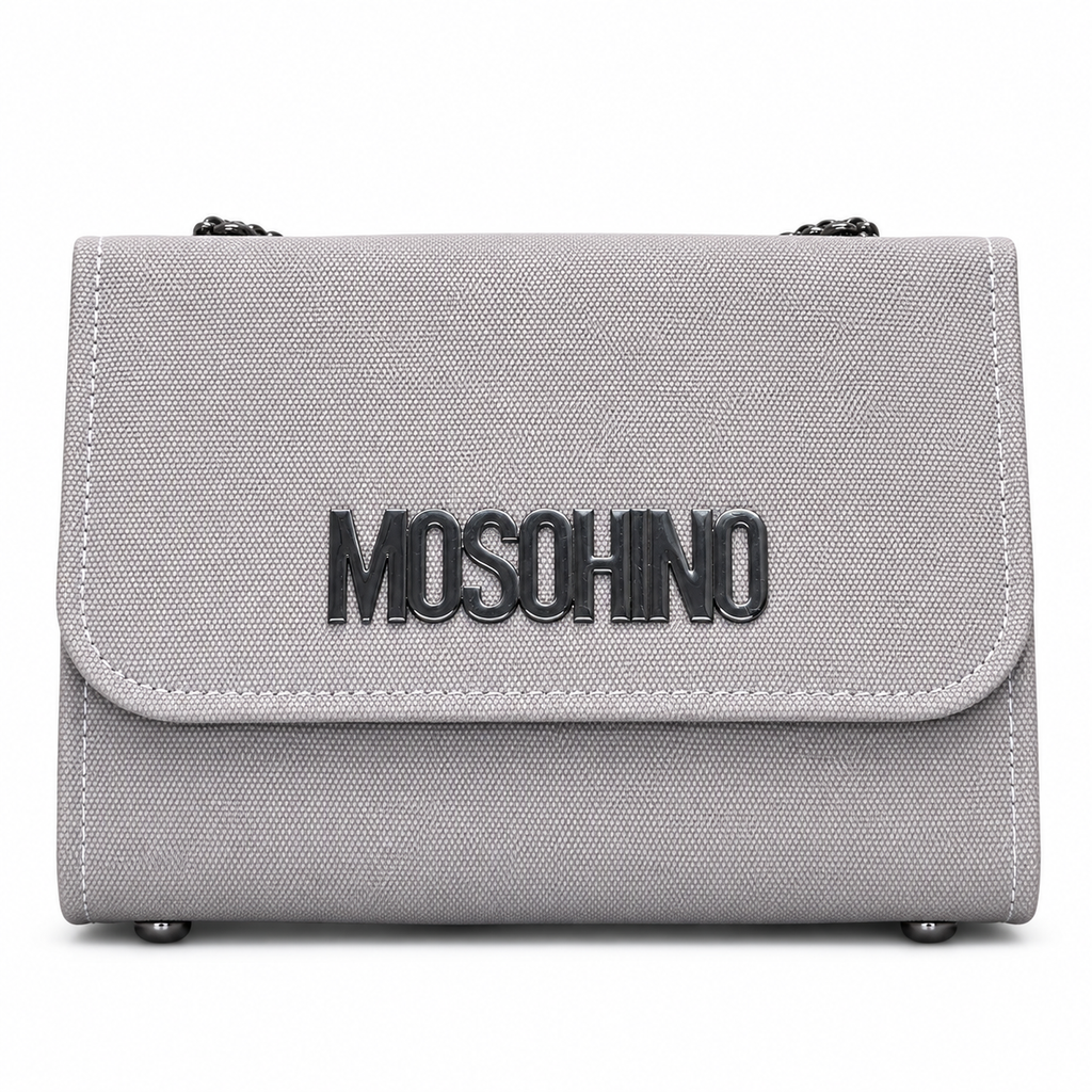 Textured Logo-Accent Flap Shoulder Bag