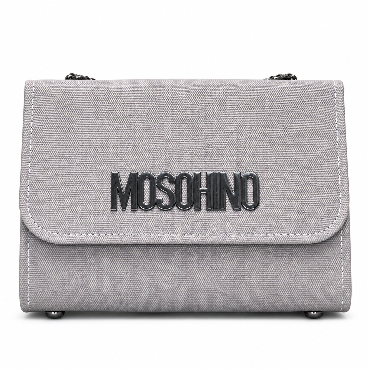 Textured Logo-Accent Flap Shoulder Bag