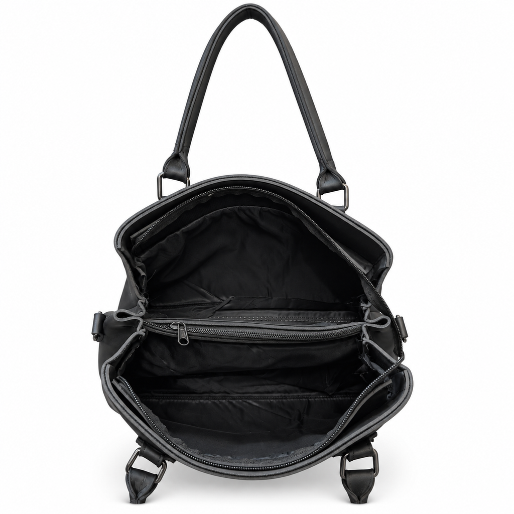 Top-Handle Handbag with Detachable Pouch