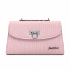Chevron Embossed Chain Shoulder Bag