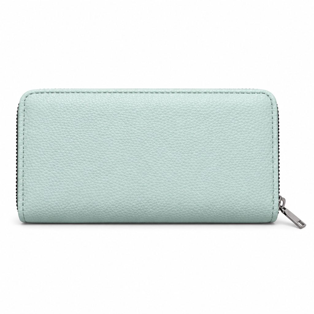 Diamond-Quilted Zipper Wallet