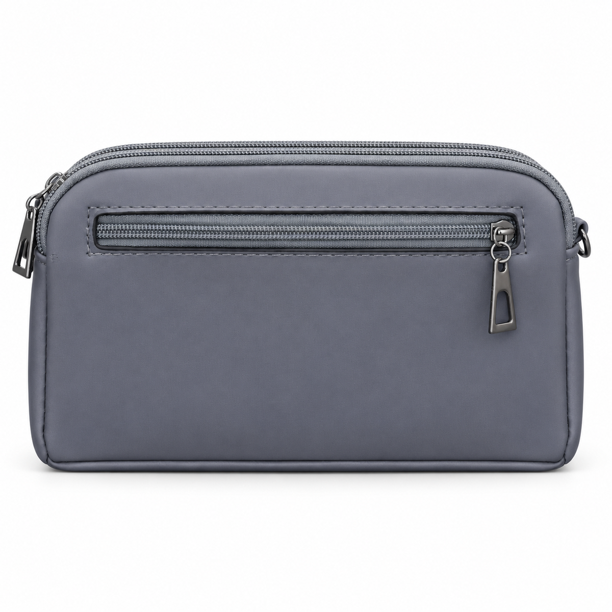 Quilted Scallop-Pattern Zipper Pouch