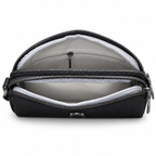 Textured Mini Zipper Pouch with Strap
