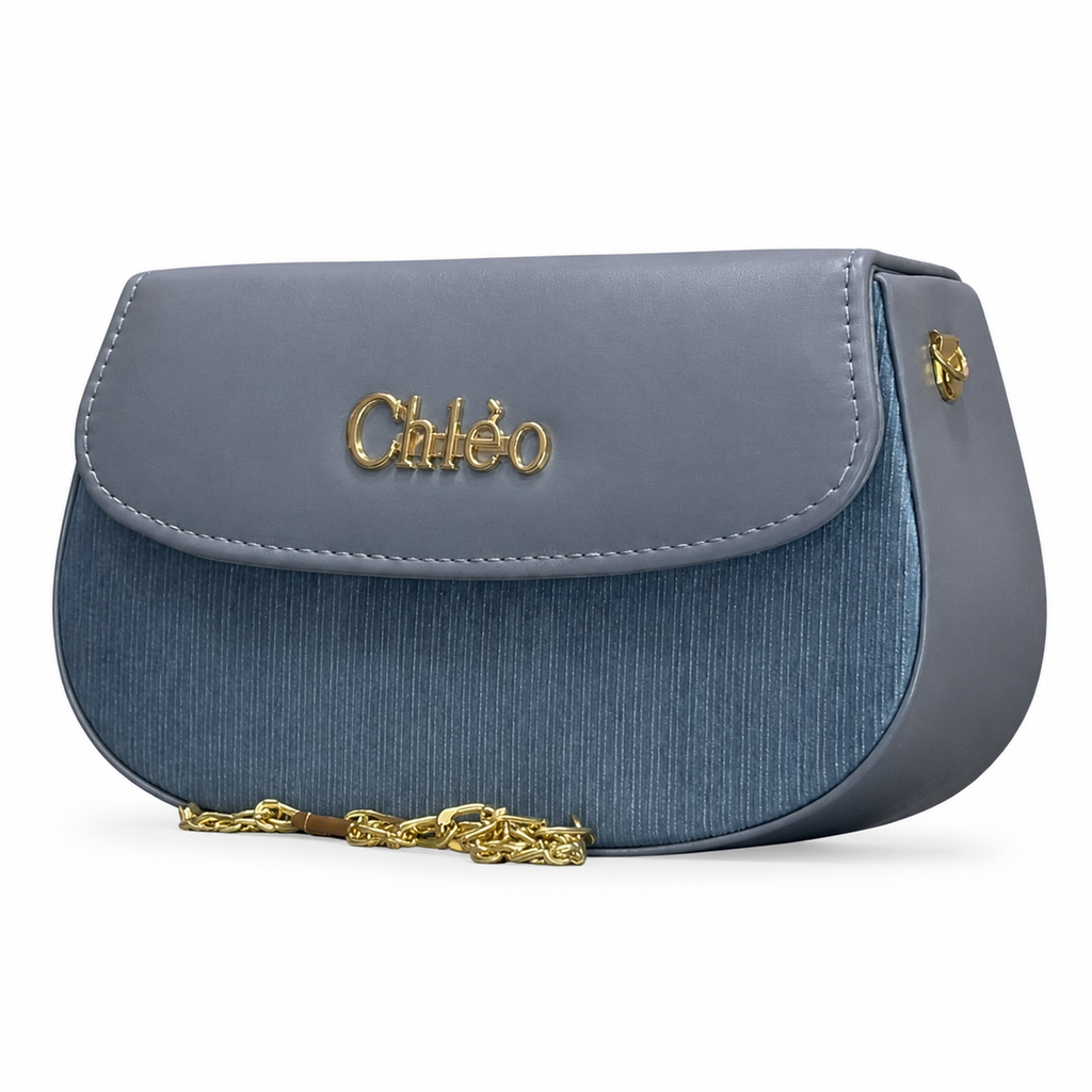 Pleated Textured Flap Chain Shoulder Bag