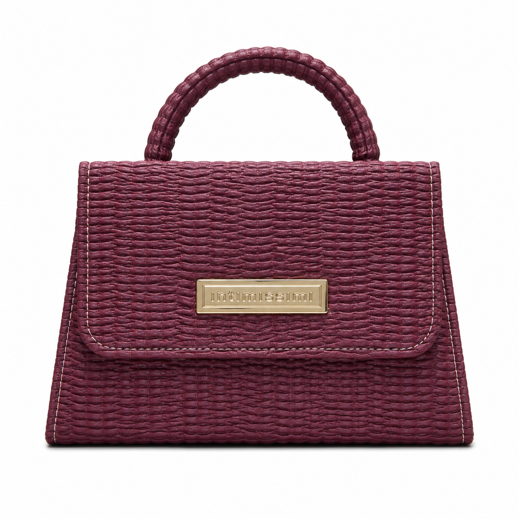 Wavy-Texture Top-Handle Handbag with Chain Strap