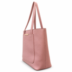 Structured Textured Shoulder Tote with Front Pocket