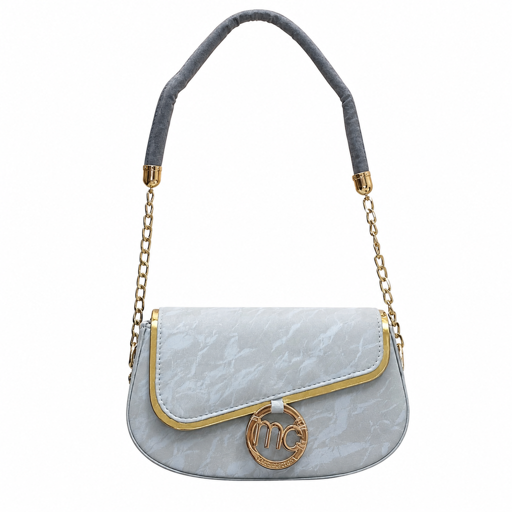 Light Marbled Chain-Shoulder Bag