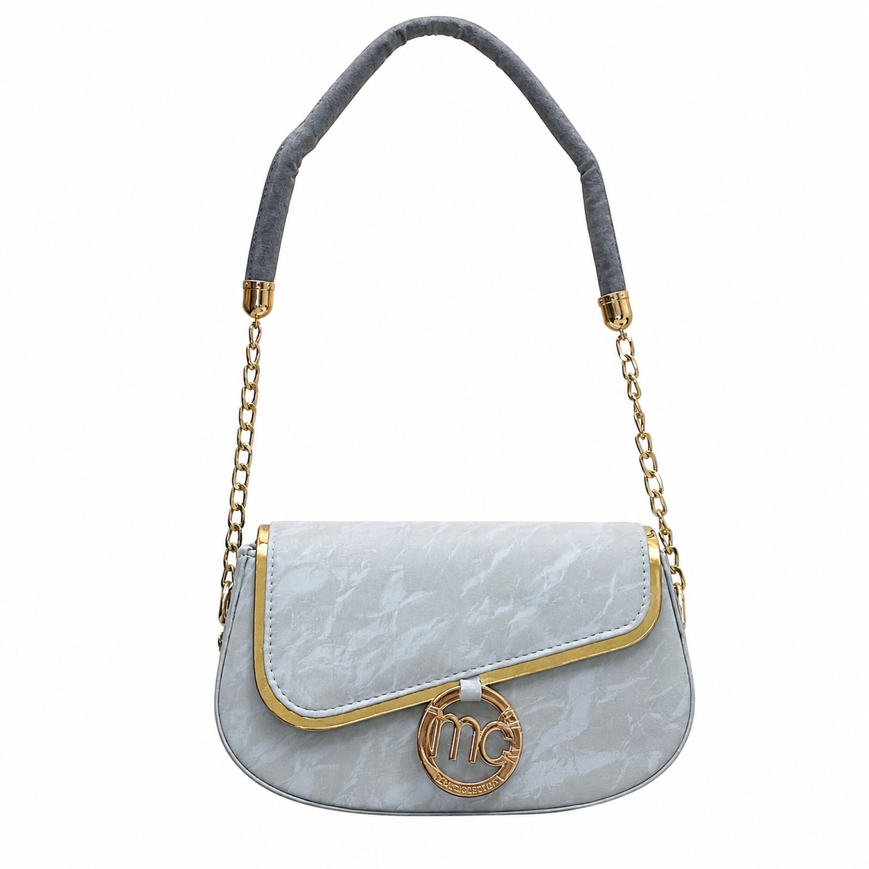 Light Marbled Chain-Shoulder Bag