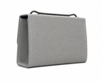 Textured Logo-Accent Flap Shoulder Bag
