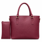 Structured Handbag with Matching Accessory Pouch
