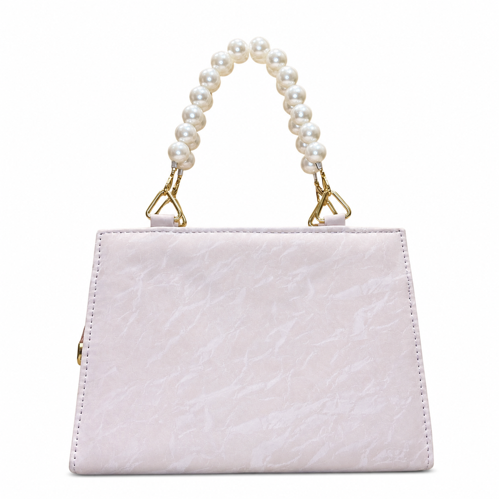 Pearl-Beaded Top-Handle Handbag