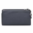 Quilted Double-Zipper Wristlet Pouch
