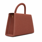 Structured Top-Handle Flap Bag with Chain Strap