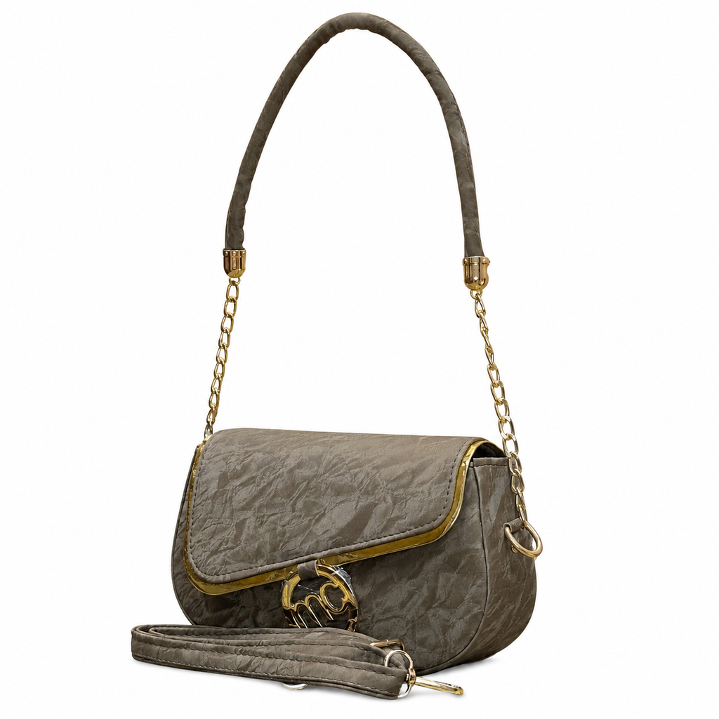 Light Marbled Chain-Shoulder Bag