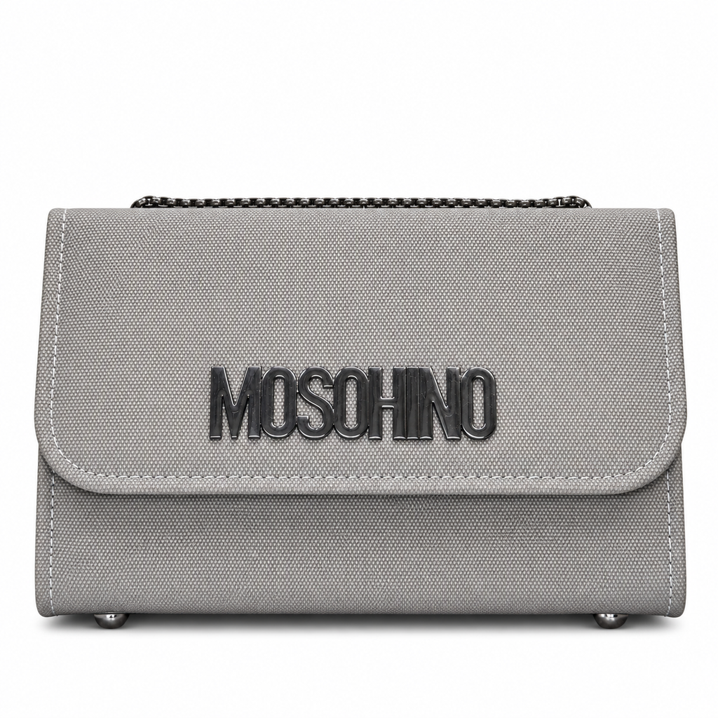 Textured Logo-Accent Flap Shoulder Bag