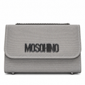 Textured Logo-Accent Flap Shoulder Bag