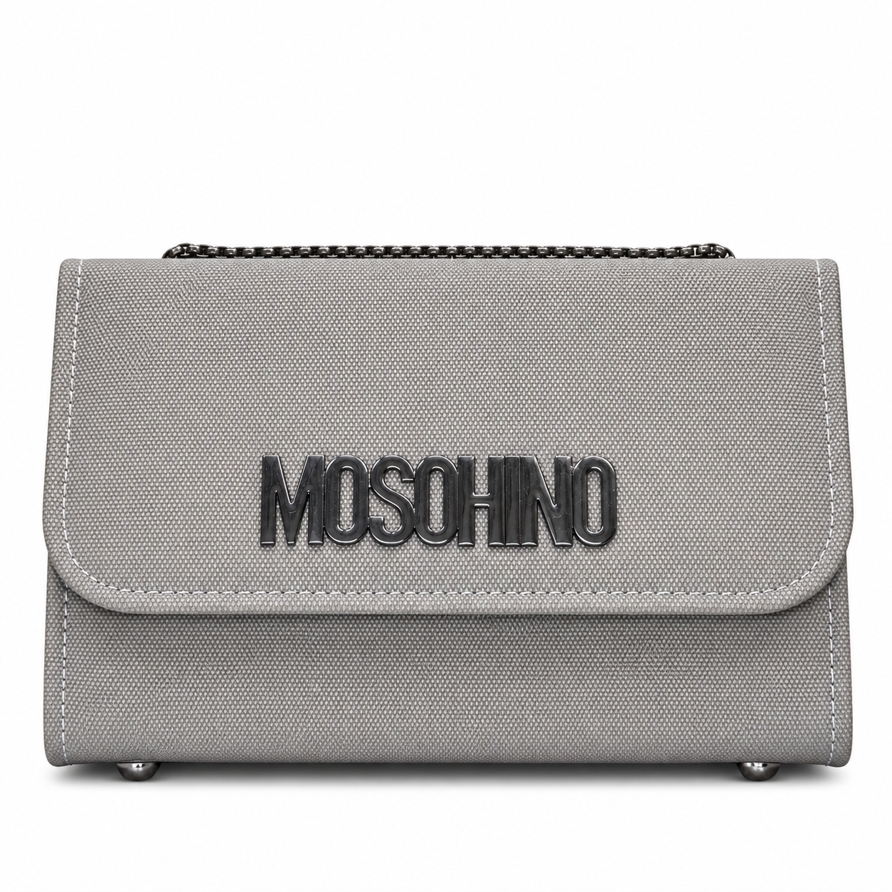 Textured Logo-Accent Flap Shoulder Bag