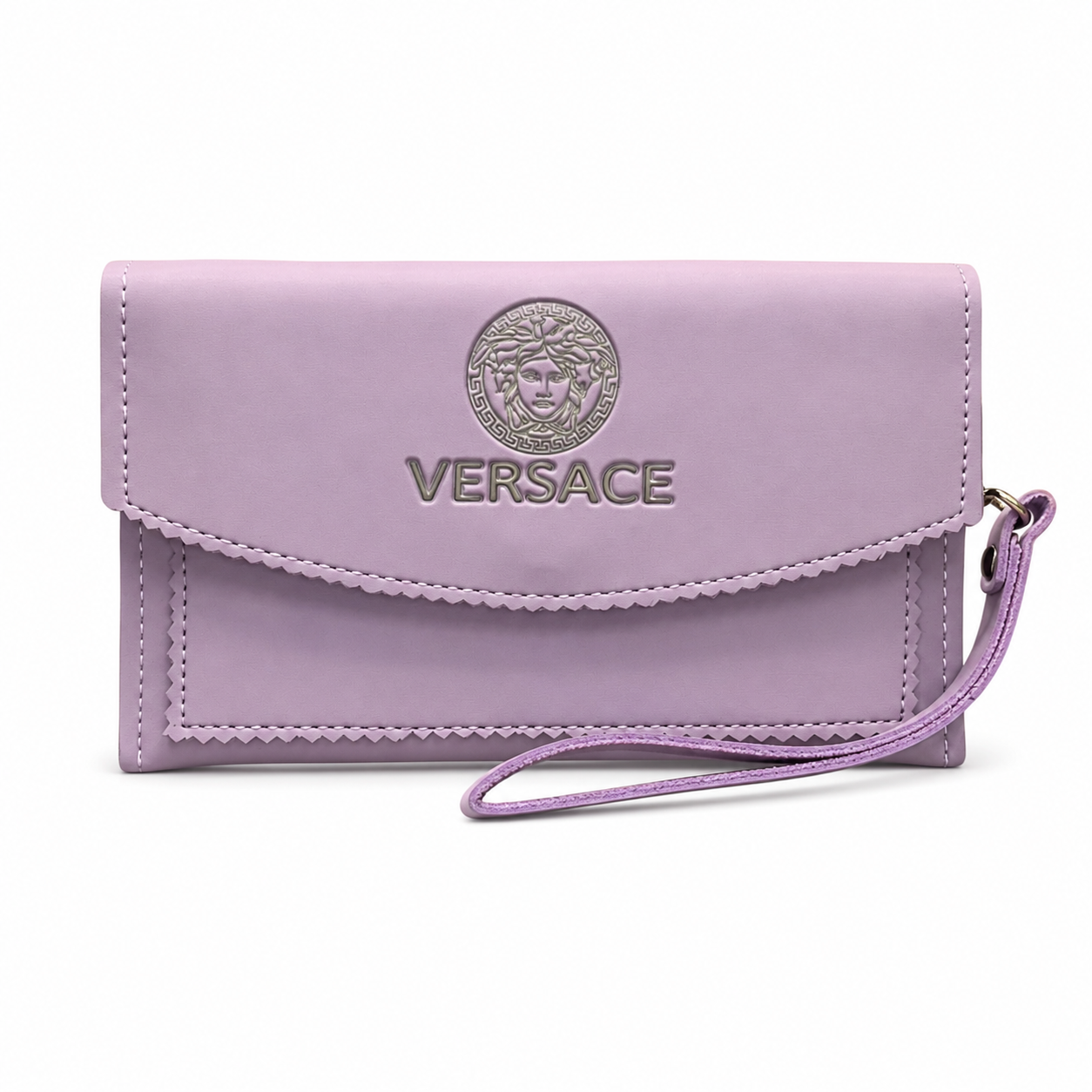 Scalloped Flap Wristlet Clutch