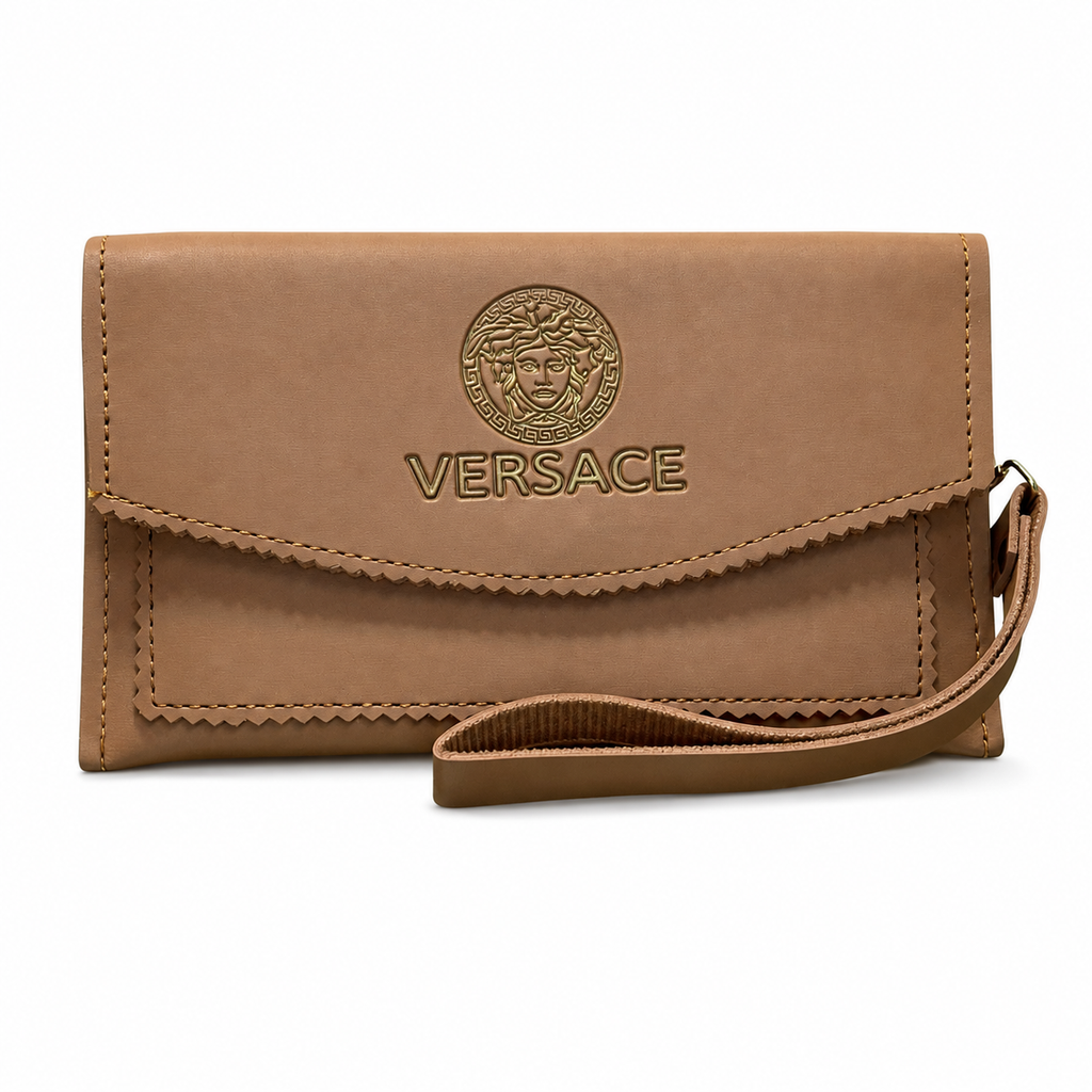 Scalloped Flap Wristlet Clutch
