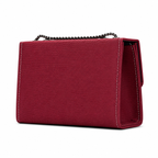 Textured Double-Chain Flap Shoulder Bag