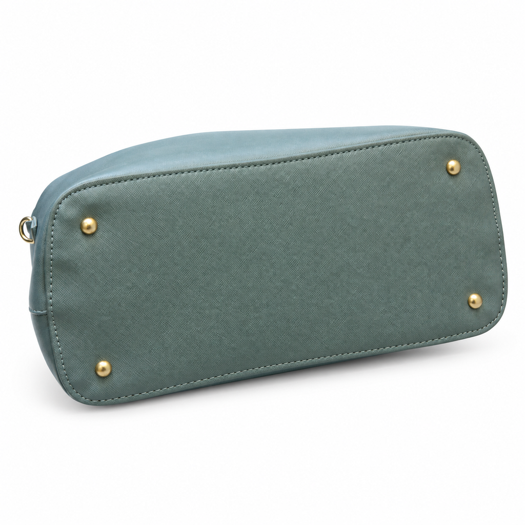 Structured Handbag with Matching Accessory Pouch