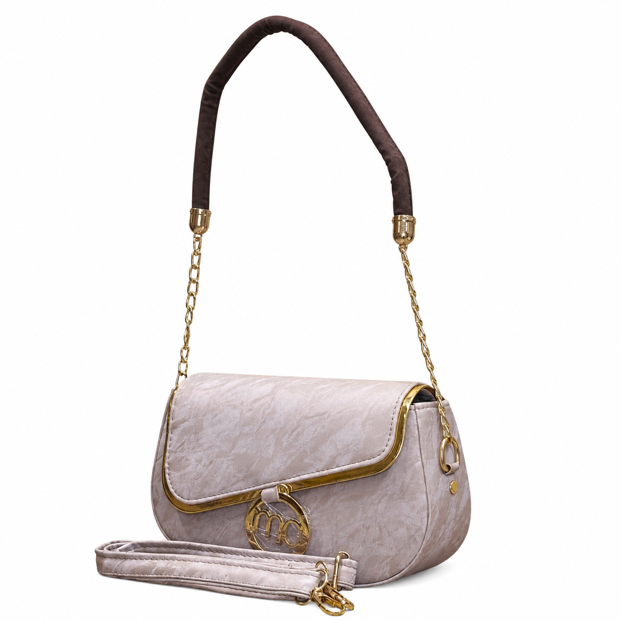 Light Marbled Chain-Shoulder Bag