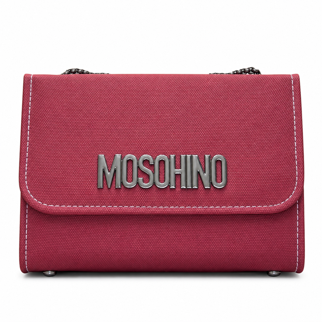 Textured Logo-Accent Flap Shoulder Bag