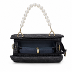 Pearl-Beaded Top-Handle Handbag