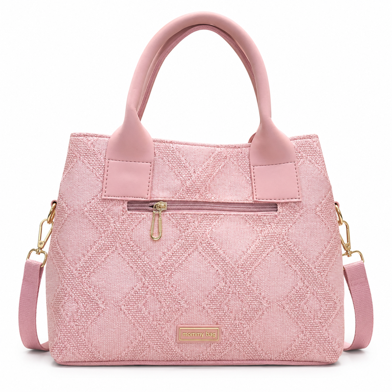 Structured Embossed Mommy Tote Bag