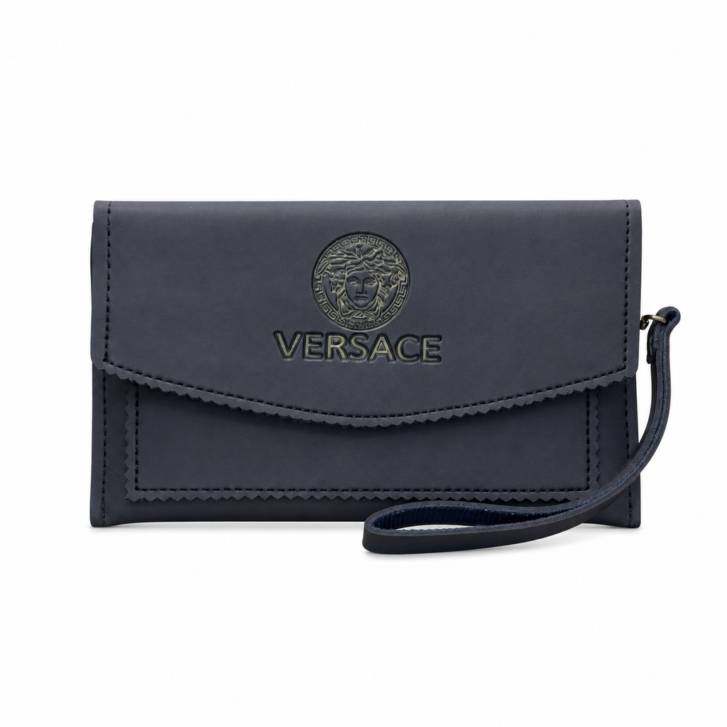Scalloped Flap Wristlet Clutch