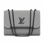Textured Flap Chain Shoulder Bag