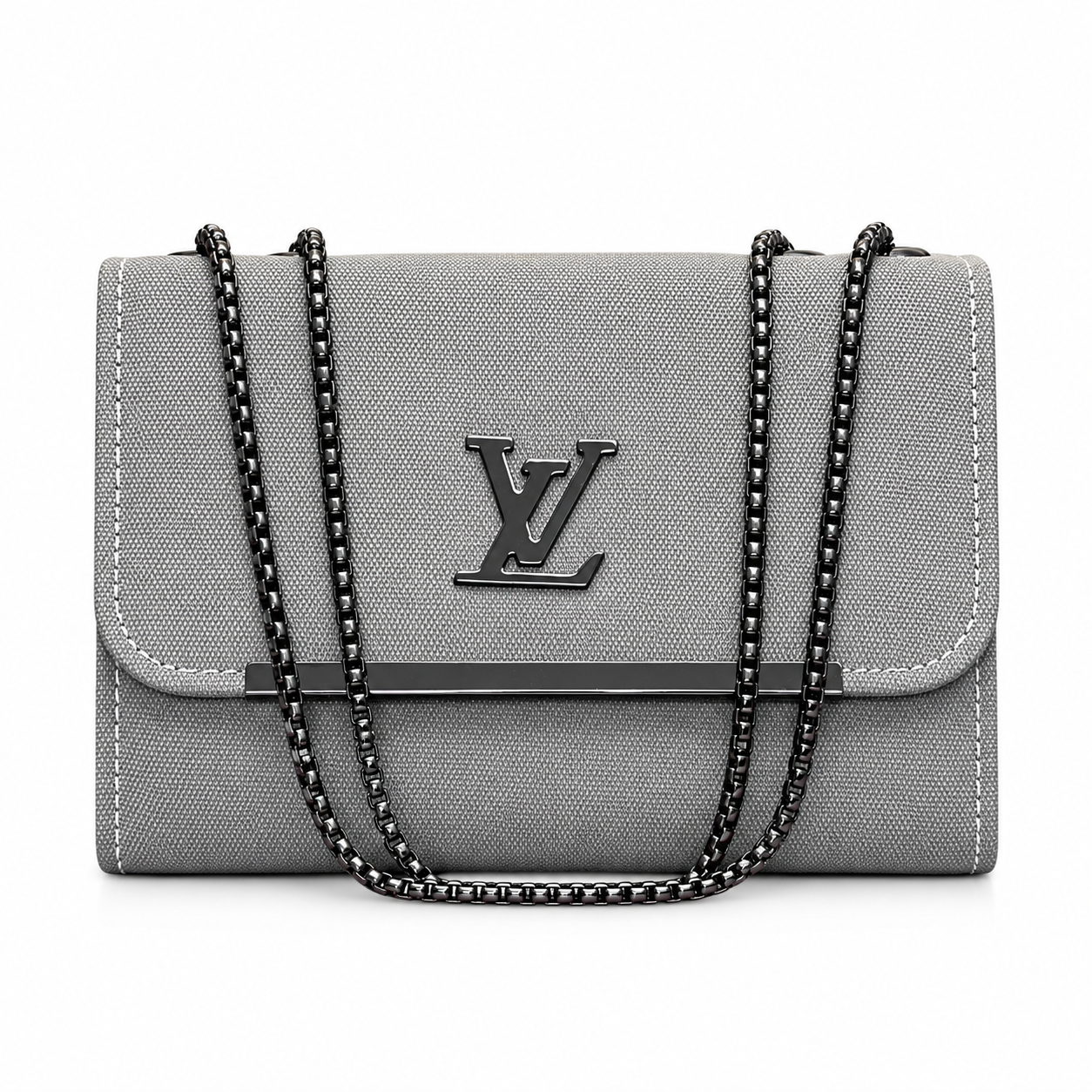 Textured Flap Chain Shoulder Bag