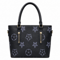Floral-Pattern Structured Tote Bag