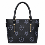 Floral-Pattern Structured Tote Bag