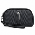 Textured Mini Zipper Pouch with Strap