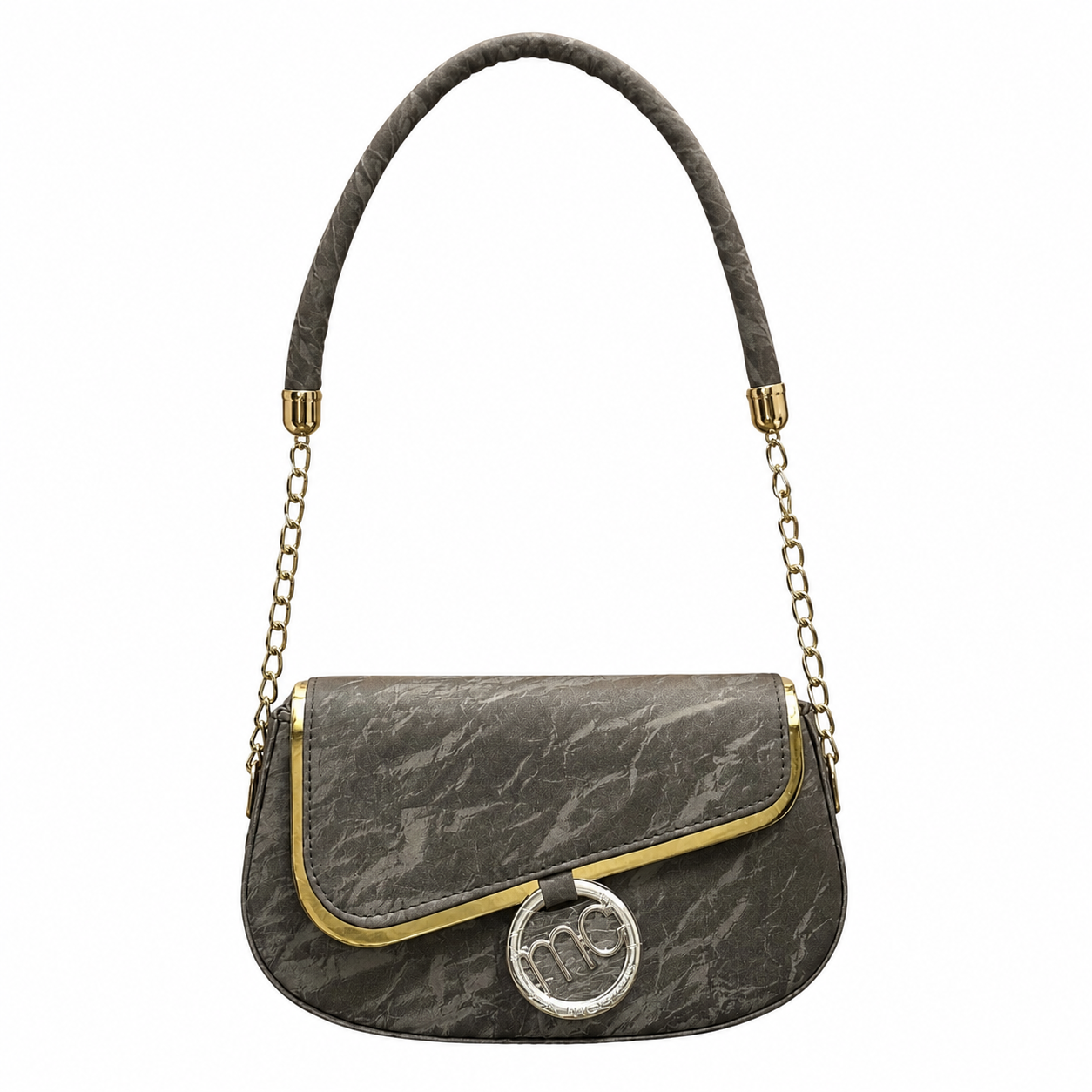 Light Marbled Chain-Shoulder Bag