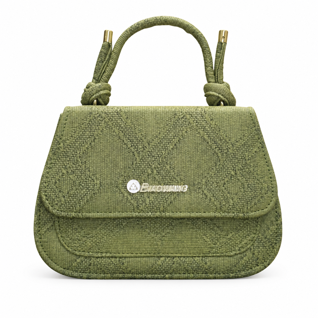 Textured Top-Handle Handbag with Scarf Accent