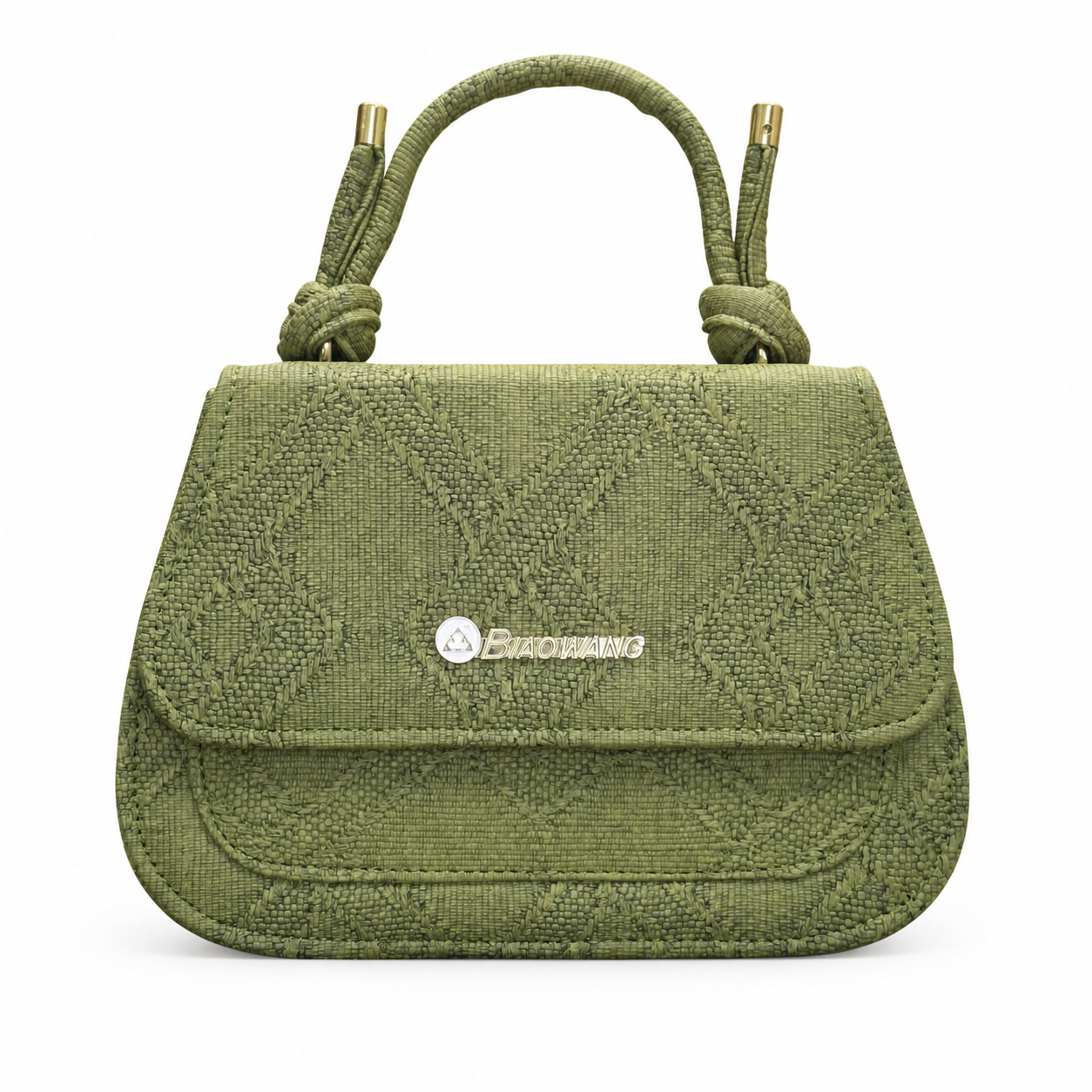 Textured Top-Handle Handbag with Scarf Accent