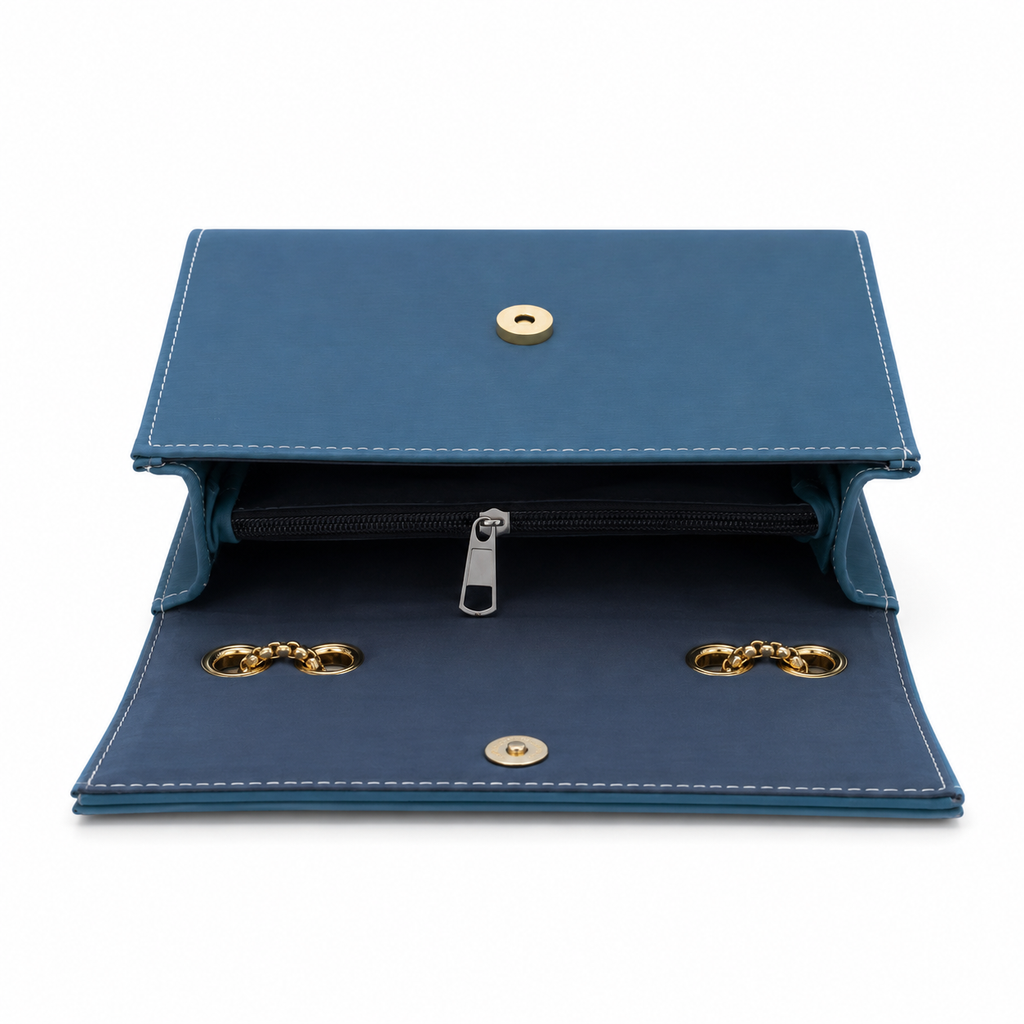 Crystal-Detail Envelope Chain Shoulder Bag