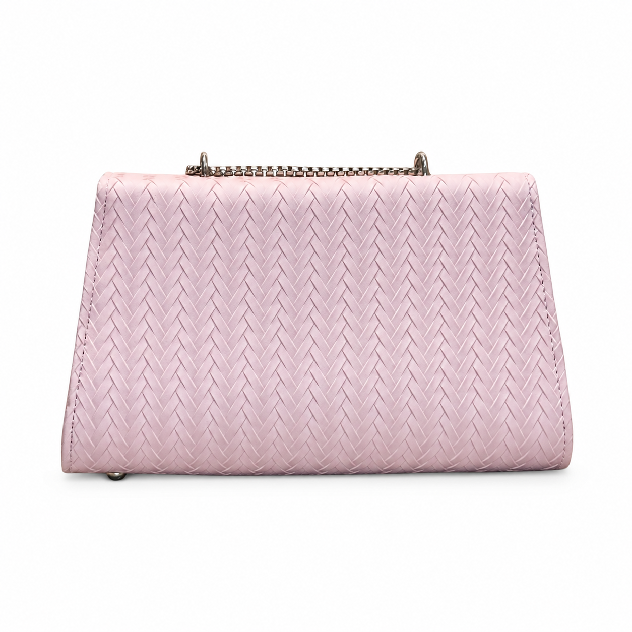 Chevron Embossed Chain Shoulder Bag