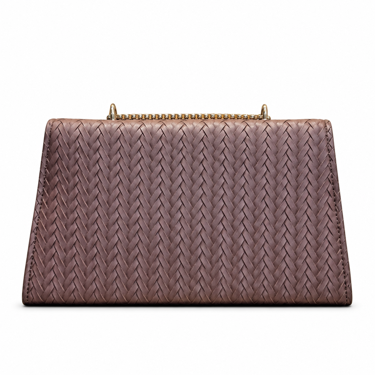 Chevron Embossed Chain Shoulder Bag