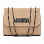 Textured Logo-Accent Flap Shoulder Bag