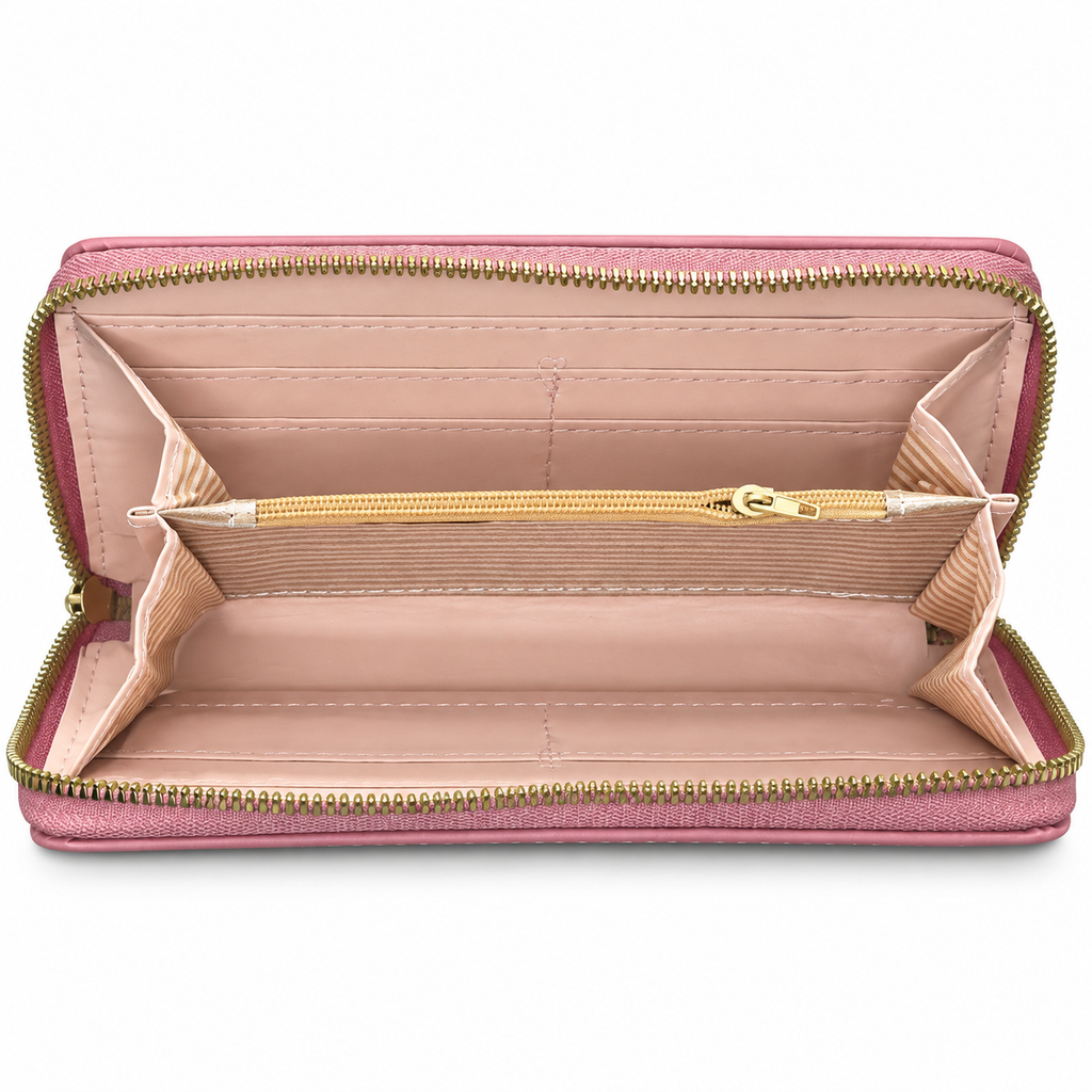 Geometric Pattern Zipper Wallet