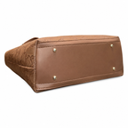 Structured Embossed Shoulder Tote Bag