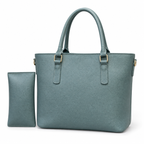 Structured Handbag with Matching Accessory Pouch
